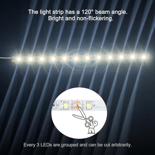 YIXISI 10 PCS 200mm Prewired Strip LED Light, 12V - 18V, 2335 SMD LED, White, 200mm-10pcs - Image 4