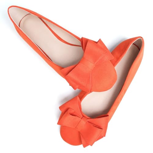Image of TN TANGNEST Women Fashion Bowknot Flats Comfort Pointed Toe Dress Shoes