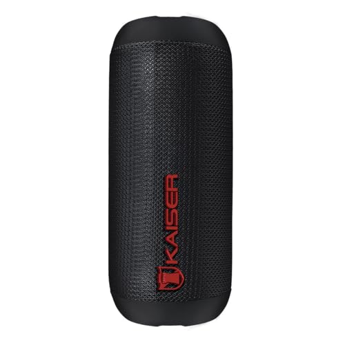 Kaiser Bocina Negra con KSR-Link, Recargable, Bluetooth, Aux, FM, USB, Micro SD, IPX5 contra Salpicaduras, Potencia de 6W RMS KBE-1006