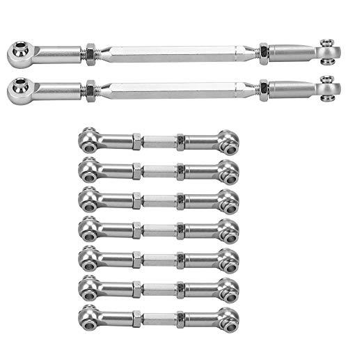 Tbest Rc Tie Rod, 9Pcs Aluminum Alloy Tie Rod Set For Wl Toys 1/10-K949 Rc Toy Car(Silver) Car Model Accessory #TOP2
