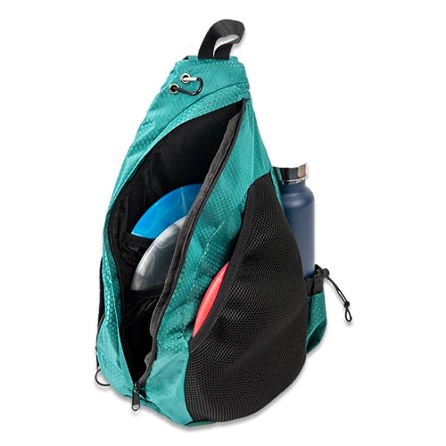 Dash Discs Disc Golf Bag Green - Disc Golf Backpacks Hold 6-12 Discs, Inside Pocket Carries 10 Discs - Disc Golf Storage for Beginners, Hobbyists – Polyester Disc Golf Accessories w/drink holder