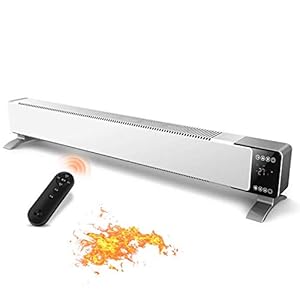 LIUSU Verwarming, baseboard, elektrische ventilatorkachel met op afstand bestuurde kamertemperatuurweergave, oververhittingsbeveiliging en veiligheids-kinderbeveiligingsfunctie Radiator Rapid