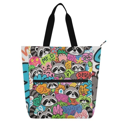 Bolsa de hombro para universidad y playa con cremallera segura y bolsillo extra