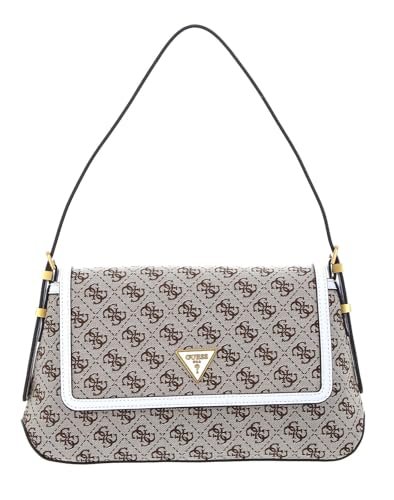 Sac bandoulière GUESS Desideria Flap Shoulder Bag Beige Logo chic