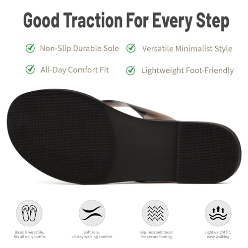 Image of Jeweled Thong Flip Flops for Women Beach Flat Sandals | Open Round Toe, Slip on, Colorful Gemstones, All-Day Comfort, Non-Slip Sole, Cushioned Footbed, Summer Beach Slippers