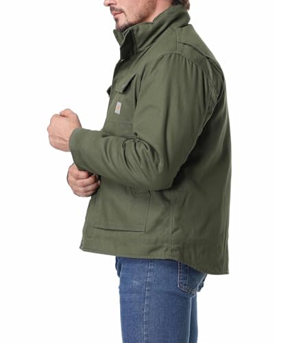 Image of Men's Quilted Flannel Lined Work Coat Long-Lasting Jacket