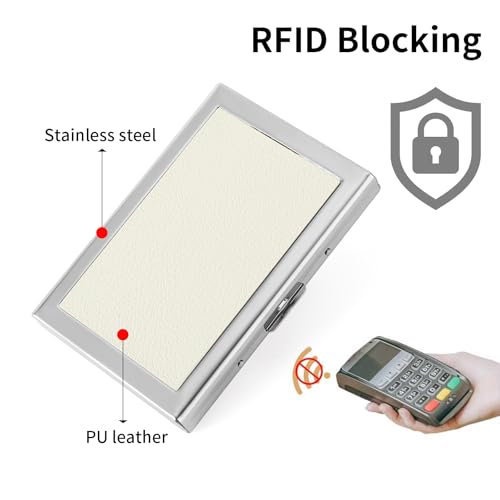Image of Credit Card Holder Wallet for Women Men Stainless Steel Metal Card Case RFID Blocking Business Card Protector Case with 6 Slots