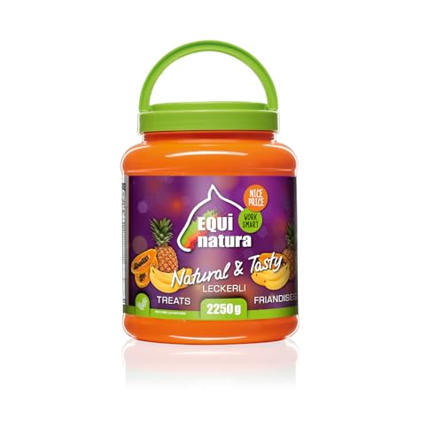 Leovet Equinatura Snack Naturali per Cavalli | 2,25 kg | Con ananas, banana e papaya | Trattato naturalmente e prodotto in Germania | Pezzi di frutta essiccata