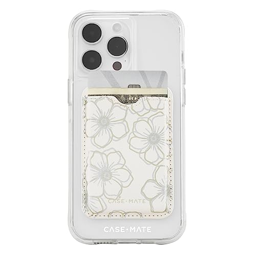 Case-Mate Magnetic Wallet for iPhone [Card Holder] Vegan Leather MagSafe Case [Holds up to 3 Cards]- Detachable Magnetic Phone Wallet - for iPhone 17 Pro Max/16 Pro Max/15 Pro Max/14/13 - Floral Gems by Case-Mate - Used condition - CA$12.99