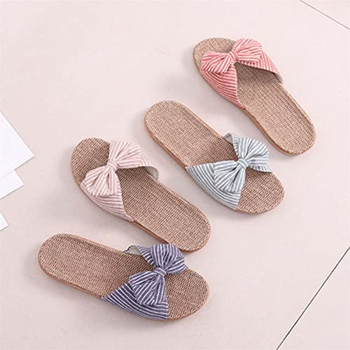 Slippers for Mom Gift Summer Cozy Indoor Cotton Flax Home Slippers Skidproof Tatami Slippers Breathable Outdoor Sandals3