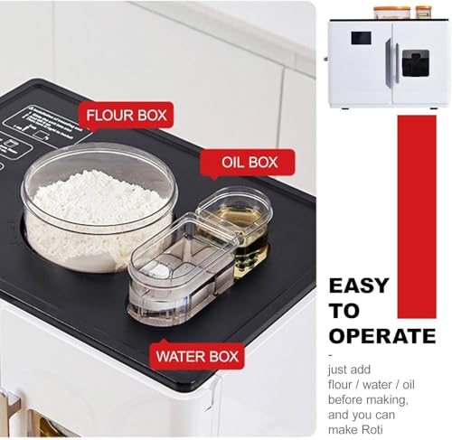 Robotic Roti Maker, Electric Chapati Tortilla Pancake Making Machine, One Key to Make 20 Pcs/One Time,Thickness Adjust for Chapati, Flour Tortilla, Tawa, Dosa