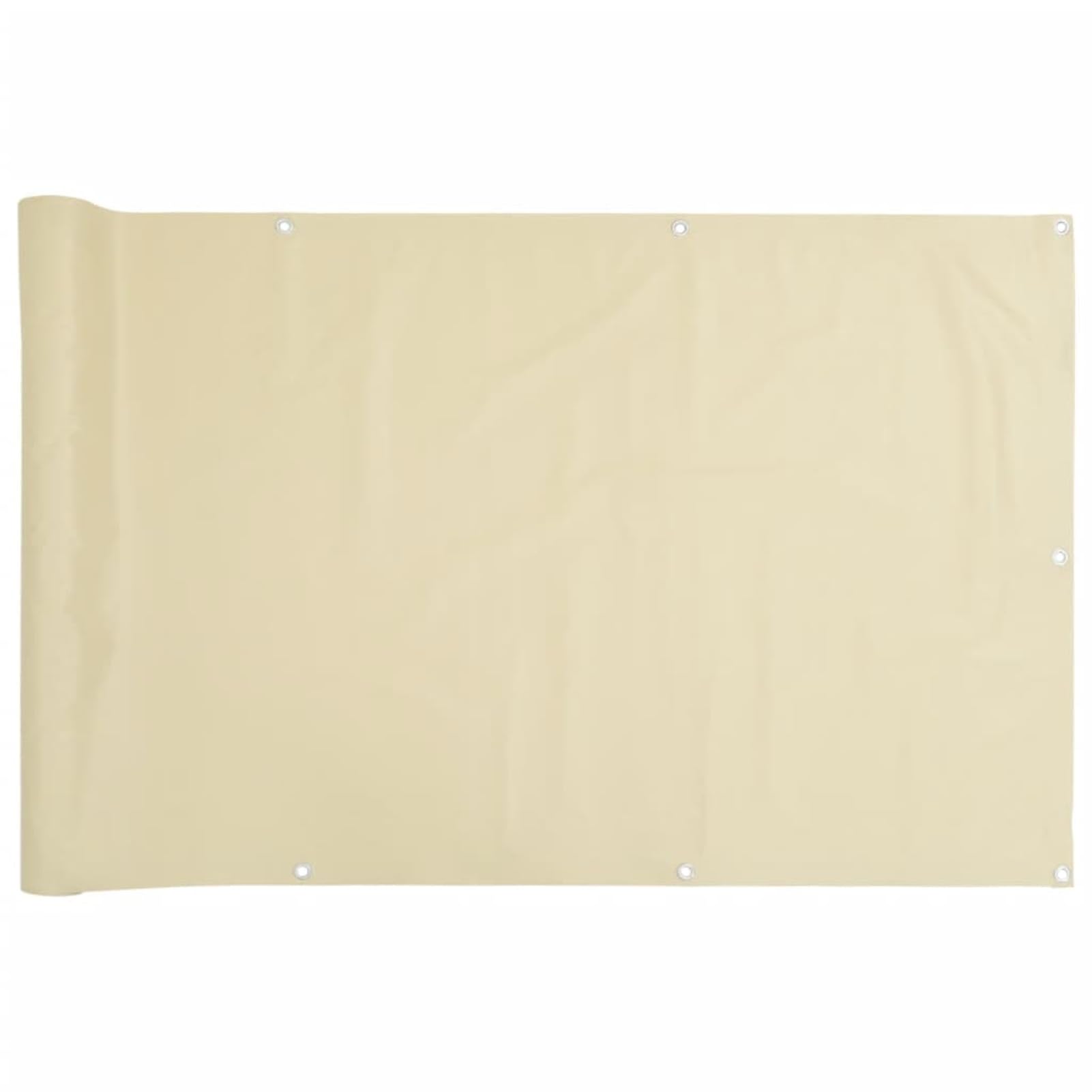 Paravento Da Balcone Bianco 500x90 Cm In PVC, Frangivista Impermeabile E Resistente Ai Raggi UV, Con Occhielli Per Facile Installazione