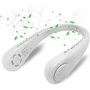 Halsfans Draagbare oplaadbare, Leafless Personal Hanging Blaiseless Neck Fan Battery Actioned USB Kleine mini-fan…