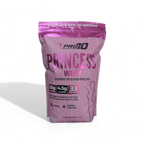 Pro 70 Performance Princess Woman Whey Protein, Suplemento Nutricional de Proteína de Suero de Leche, Envase de 1 kg (33 Servicios), Alta Calidad para Mujeres...