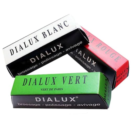 Jewelers Rouge Polish Gold Silver Jewelry Dialux Rouge Green White and Red -3 Bars by JTS