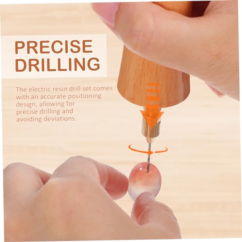 Perceuse électrique à résine NUOBESTY avec 3 ensembles d'accessoires pour bijoux DIY