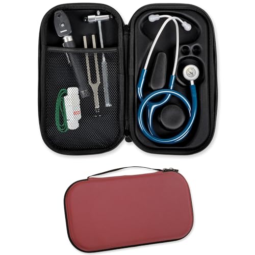 GIMA CASO PORTA ESTETOSCOPIO - Bordeaux - Estuche rígido protector de para estetoscopios tubulares