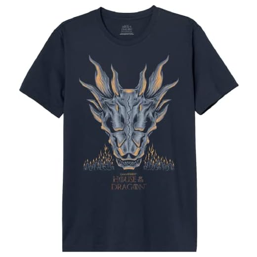 House Of the Dragon Mehoftdts008 Camiseta, Azul Marino, L para Hombre