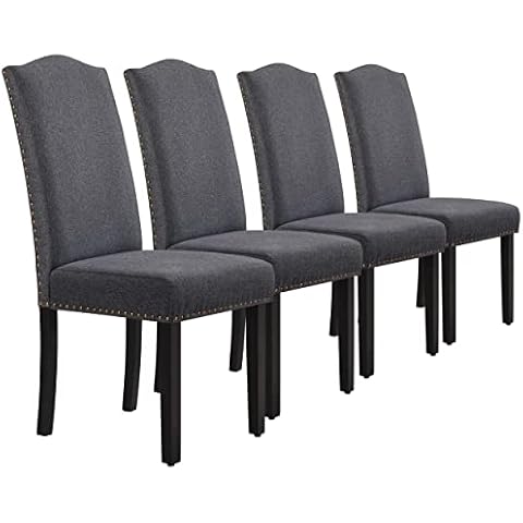 Yaheetech Dark Gray Dining Chair Set Cover