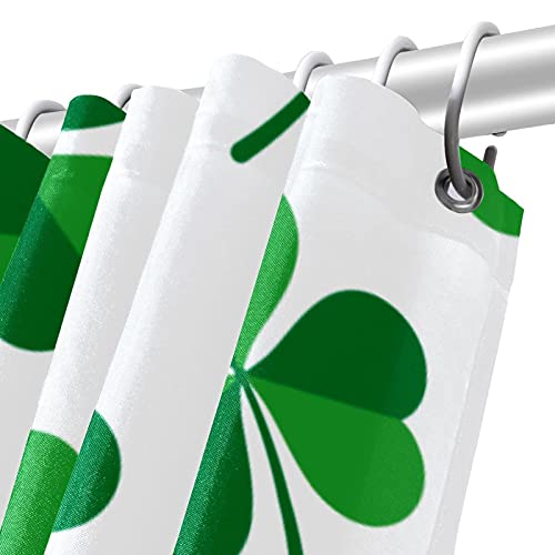 Rideau de douche feuilles vertes imperméable lavable avec crochets - 6