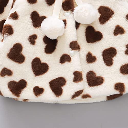 Toddler Girls Hooded Jacket Button Thick Fleece Heart Print Windproof Soft Outerwear Warm Puffy Ears Coat2