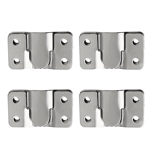 Image of Interlock Hanging Buckle,wall brackets, 2 /4pcs Headboard Wall Picture Hanger Display Hook Stainless Steel Interlocking Flush Mount Bracket Photo Frame Hardware ( Color : 4pcs , Size : 30*53mm ) ( Colo