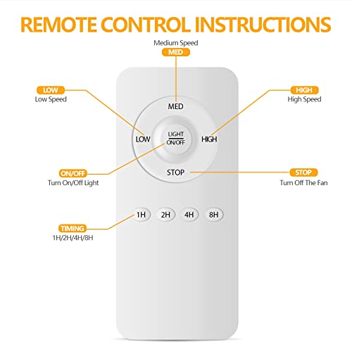 Asyko 20'' Caged Ceiling Fan With Lights Remote Control,Enclosed Bladeless Ceiling Fan Indoor, Small Rustic Ceiling Lighting Fixture For Bedroom, Dining Room,Kichen,Farmhouse, Include Bulbs -Golden… #TOP6