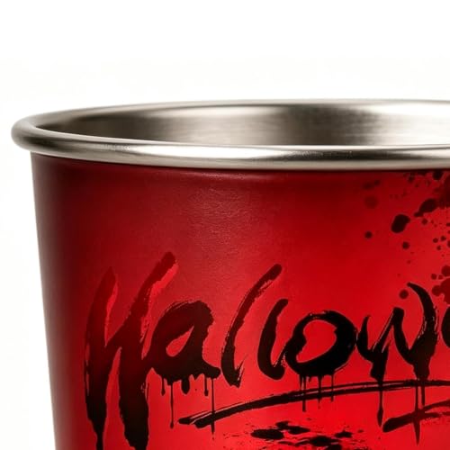 Taza gótica de Halloween con efecto de cambio y estructura reutilizable festiva 6