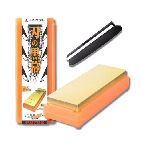 Shapton Whetstone Orange & Angle Guide Knife Sharpening K0702 Blade Grit 1000 #1000 Medium