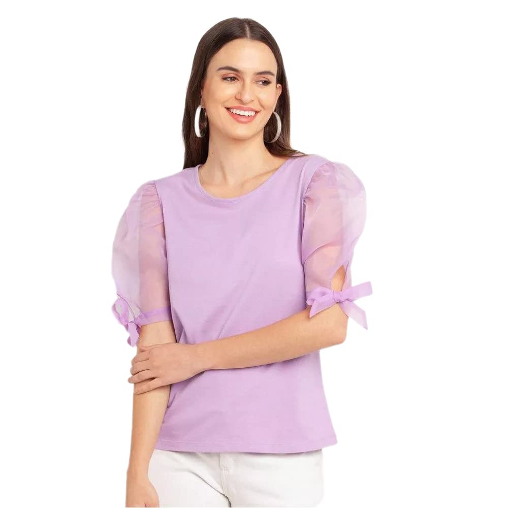zink london Purple Solid Women's Regular Top-picture-10