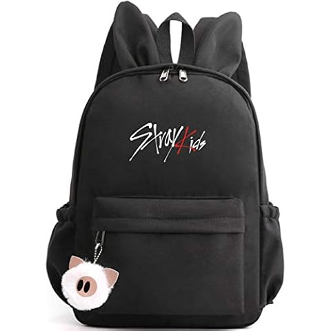 Kpop Backpack Cute Rabbit Ears Schoolbag StrayKids Changbin Hyunjin Felix Seungmin Jeongin Jisung Minho Woojin BangChan for Boys Girls Camping Hiking Rucksack Cover