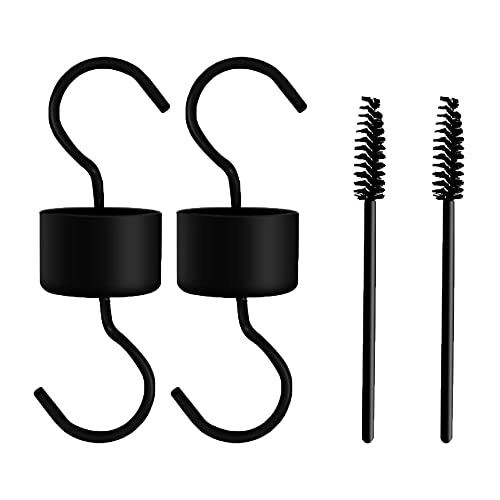 Pack of 4 ZONADAH Ant Moat for Bird Feeder and Brush Set Metal Anti-Ant S Hook Style Ant Guard Hummingbird Feeder Hooks on Tree or Hangers Outdoor Black - Image 2