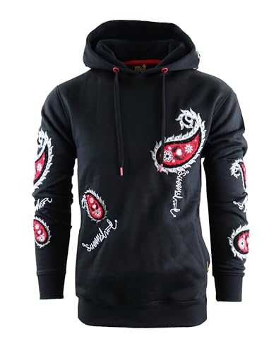 SCREENSHOT FLEECE HOODIE 3202 Mens Urban Streetwear Graffiti Embroidery Patch Fleece Pullover Hoodie Sweatshirt Top
