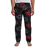 Naruto Shippuden All-Over Print Men's Lightweight Plush Minkey Fleece Sleep Pajama Pants-Large
