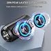 Bluetooth Lautsprecher mit Licht, RGB Blue tooth 5.3 Musikbox Tragbarer Bluetooth Box mit 20W Spitze, 52mm Durchmesser Dual Lautsprecher, IPX7 Wasserdicht Outdoor Speaker für Reisen/Party/Strand
