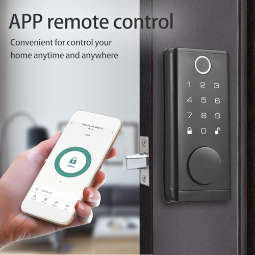 Serrure intelligente Bluetooth avec clavier à code et poignée de sécurité pour maison