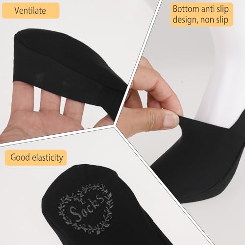 Womens No Show Socks, Invisible Cotton Socks Ultra Low Cut Short Socks Non Slip Dress Sheer Socks Liners for women3