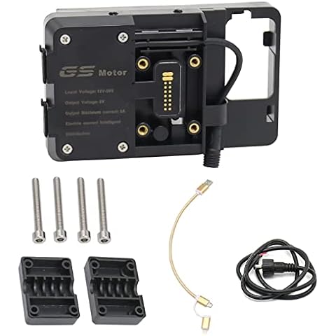 Hancaner Mobile Phone Navigation Bracket Accessories with USB C-harger Compatible with BMW R1200GS LC&Adventure S1000XR R1200RS Cover