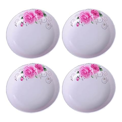 Decohomeforu 4 inches Flower Ceramic Sauce Dish/Seasoning Dish/Sushi Soy Dipping Bowl/Appetizer Plates/Serving Dish for Kitchen Home (Set of 4) Cover