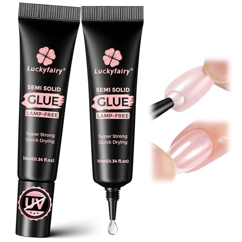 Super Strong Nail Glue 10gX2Pcs for Press On Nails - Quick Drying...