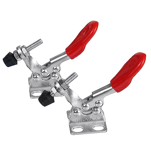 GH-201-A Lot de 2 outils de travail du bois manuel de positionnement Capacité de serrage 27 kg Pince de serrage horizontale