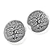 TierraCast Antiqued Silver Plated Pewter Tree of Life Button 15.5mm (2)