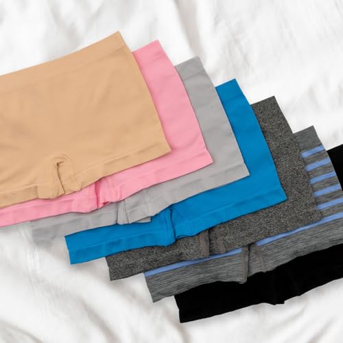 Alyce Ives Intimates Boyshort Panties for Women, Pack of 7, Seamless and No Show Under Clothing, Standard & Plus Sizes4