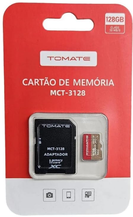 Cartão de Memória Tomate 128GB Classs10 | 128G- MCT-3128 - Micro SD