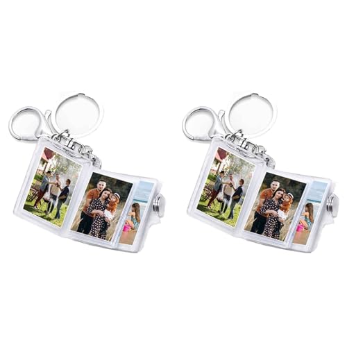 Oladfiop 2 miniálbumes de fotos, llaveros, 16 fotos, contador, , regalos de bricolaje para novia