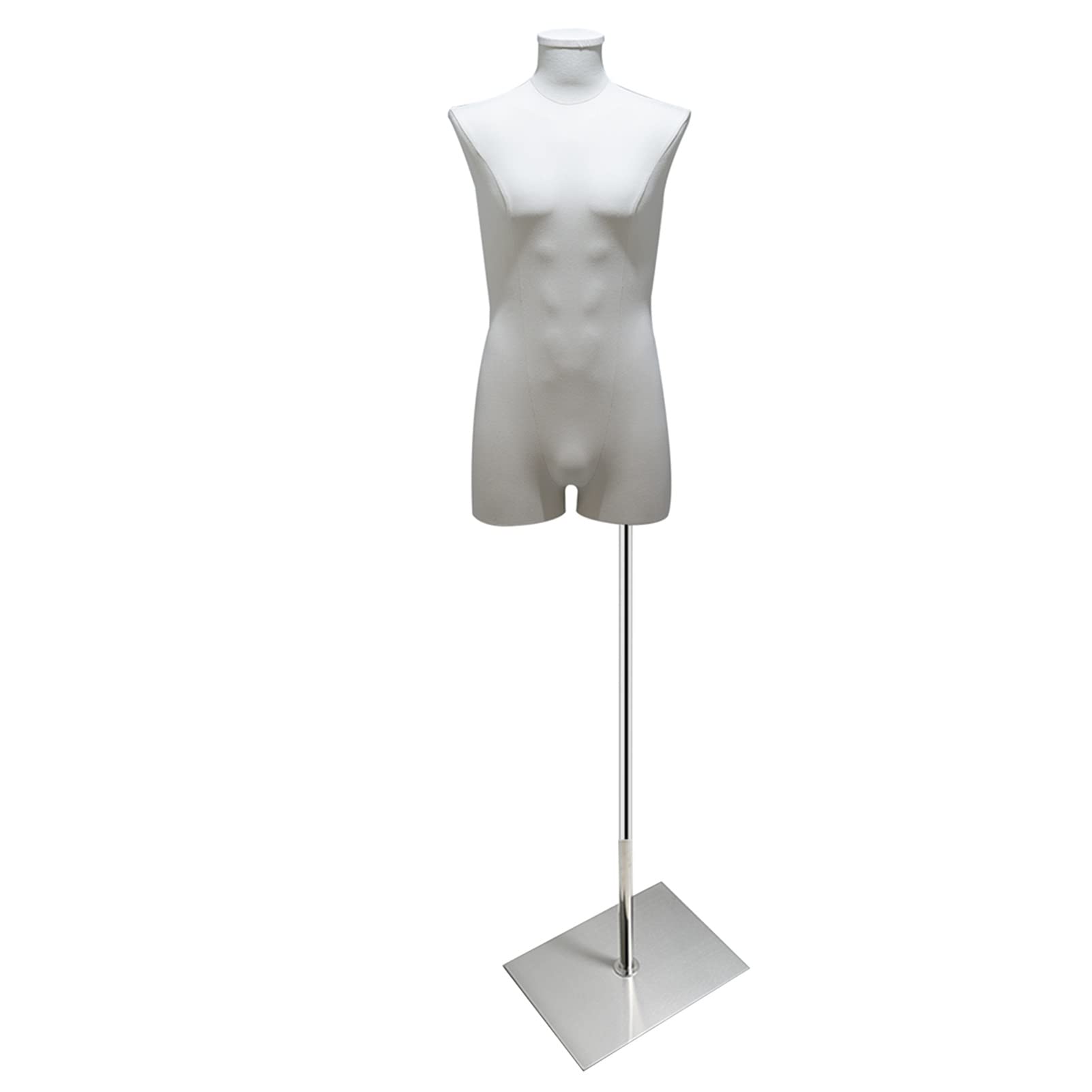 Sjdopulse Men's Mannequin Adjustable Mannequin Dressform Realistic Clothes/Coat/Suit Mannequin Torso Bust, Plastic Linen Manikin For Store/Online Selling