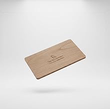 Natural Link NFC Tag Card Wooden Business Card NTAG213/144 Byte Wood (Cherry Wood) (1)