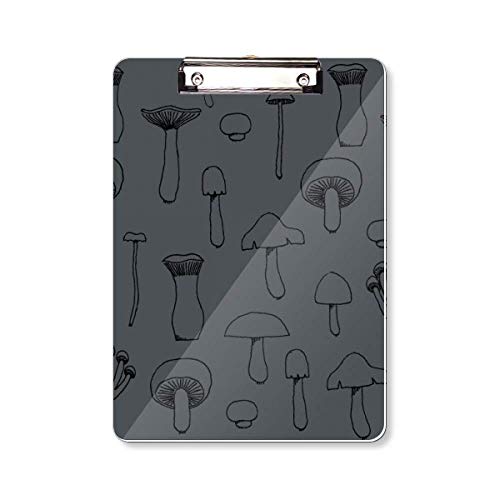 Illustration champignon mignon sur plaque arrière A4 rigide durable