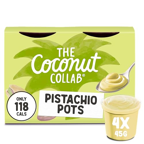 The Coconut Collab Pistachio Pots Dessert Vegan Plant-Based Dairy Free Pistachio Flavoured Ganache 4 x 45g