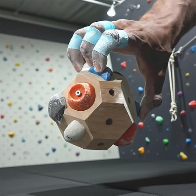 Handcrafted Boulder Block - 3D Boulder Block, Rock Climbing Training Ball for Finger Strength & Precision, Portable Grip Tool, Gifts for Climbers, Bouldering Enthusiasts & Fitness Lovers
